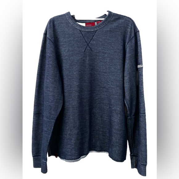 Quiksilver Other - Vintage Y2K Quiksilver D-2 Quikjean Knit Sweater Men L Blue 070-2 Made In Korea
